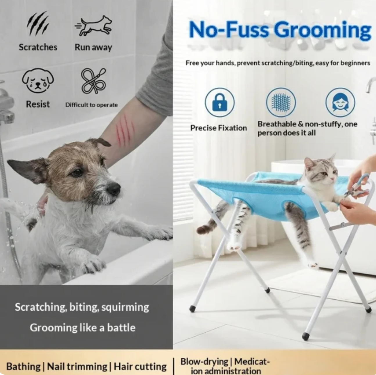 Paw Society™ Pet Comfort Grooming Stand