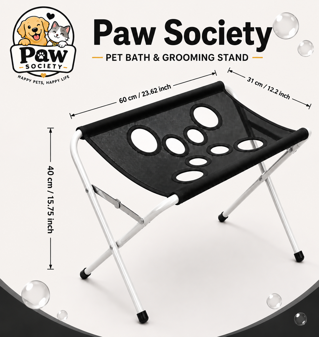 Paw Society™ Pet Comfort Grooming Stand